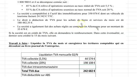 taux de liquidation tva.